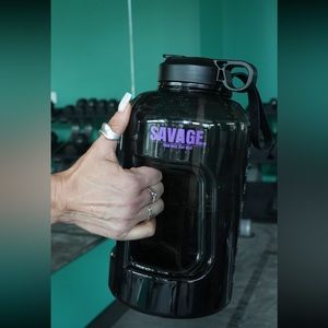 1 gallon BPA free reusable water bottle BLACK